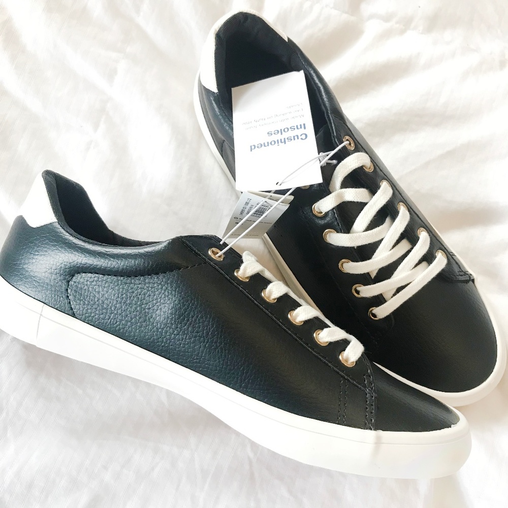 Faux-Leather Classic Sneakers for Women